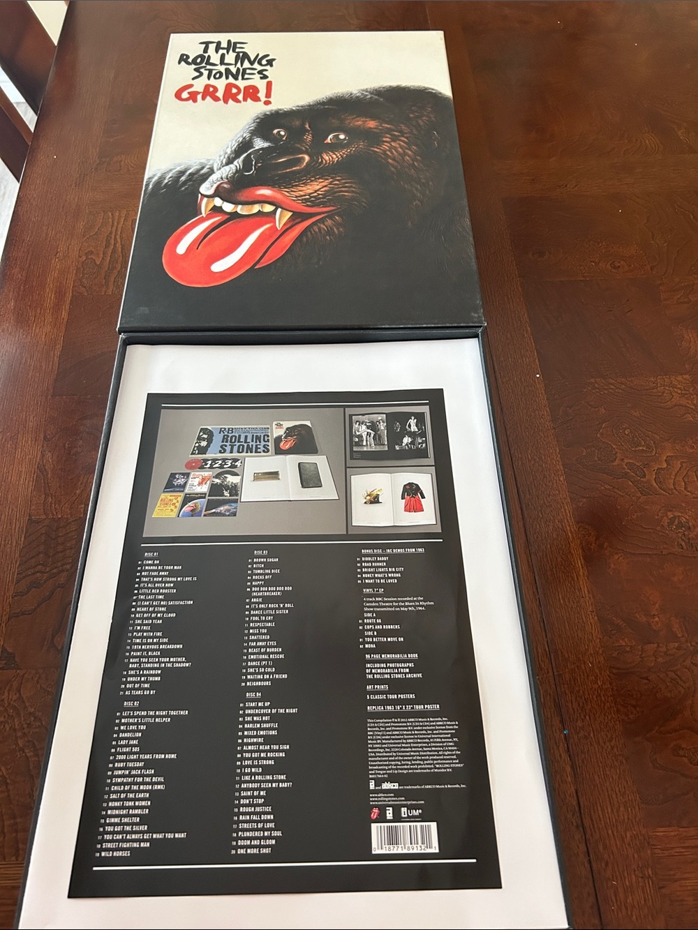 the Rolling Stones "Grrr" Super Deluxe 5 CD + 7" Vinyl Box Set